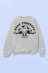 Stay Positive Mushroom Graphic Sweatshirt