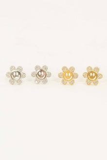  Smiley Flowers Stud Earrings