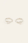 Heart Stone Hoops