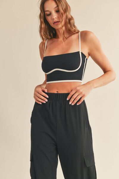 Contrast Trim Sculpting Cami