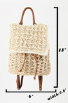 Chloe Braided Straw Backpack