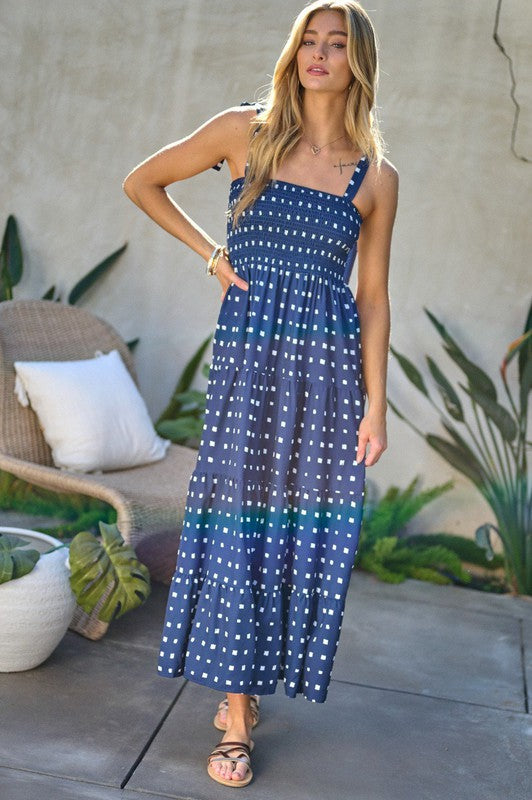 Cheri Smocked Maxi Dress