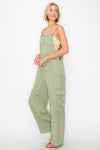 Sage Wide Leg Overalls