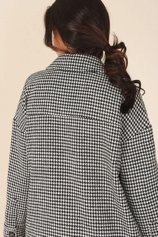 Houndstooth Long Jacket