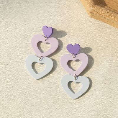 Cutout Heart Acrylic Earrings