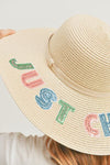 Just Chill Out Wide Brim Straw Hat