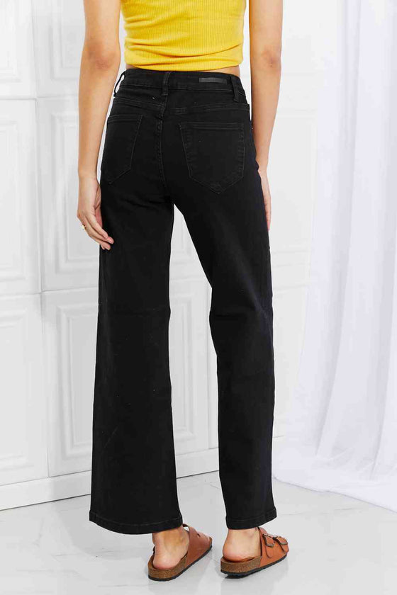 Amanda Mid Rise Wide Leg Jeans