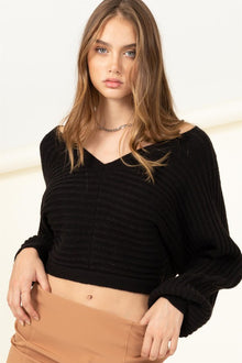  Lovely Open Tie Cropped Sweater